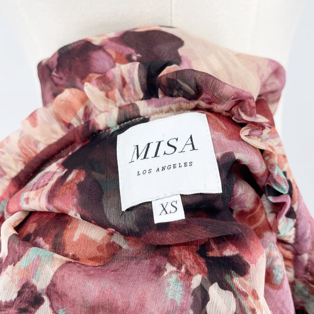Misa Los Angeles Marcele Ruffled V-Neck Maxi Dress in Floral Dream Size XS - Picture 12 of 14